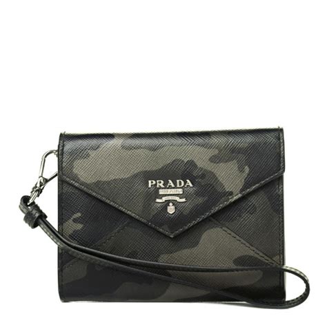 prada saffiano camo wallet|Prada saffiano wallet price.